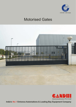 Motorised Gates India's Entrance Automations &amp; Loading Bay Equipment Company No.1