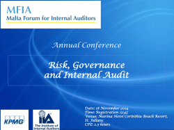 Risk, Governance and Internal Audit Annual Conference
