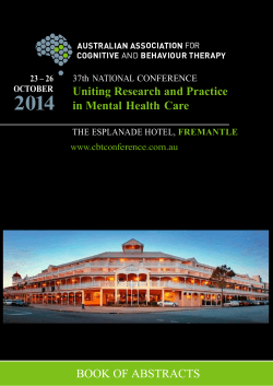 2014  Uniting Research and Practice in Mental Health  Care