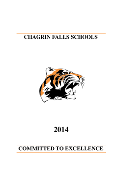 2014 CHAGRIN FALLS SCHOOLS COMMITTED TO EXCELLENCE