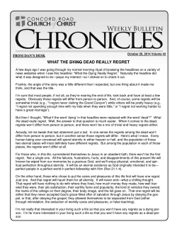 WHAT THE DYING DEAD REALLY REGRET FROM DAN&rsquo;S DESK