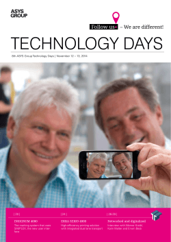 Technology Days Follow us &ndash; We are different!