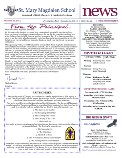 www.smmschool.net October 27, 2014 Landmark of Faith, Character &amp; Academic Excellence