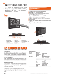 GOT3187W-881-PCT Features