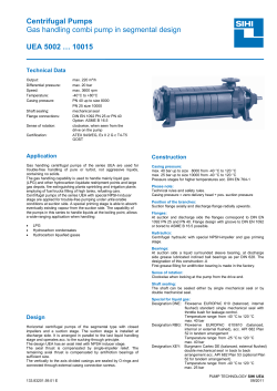 Centrifugal Pumps  UEA 5002 … 10015