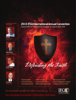 2015 IFCA International Annual Convention