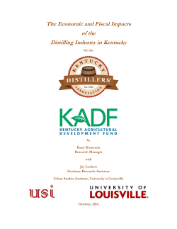 The Economic and Fiscal Impacts of the Distilling Industry in Kentucky