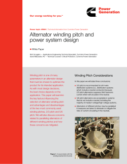 Alternator winding pitch and power system design White Paper