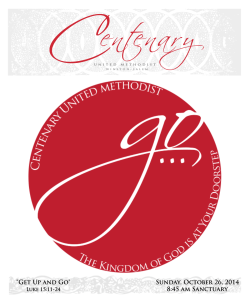 C entenary &#34;Get Up and Go Sunday, October 26, 2014