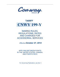 CNWY 199-Y  TARIFF NAMING RULES,
