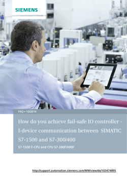 How do you achieve fail-safe IO controller - S7-1500 and S7-300/400