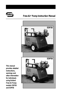 F r e e - A i r Pump Instruction Manual EDP30 EDP50