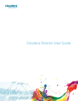 Cloudera Director User Guide
