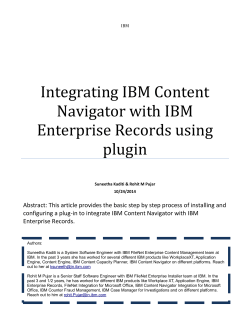Integrating IBM Content Navigator with IBM Enterprise Records using plugin