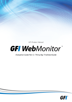 GFI Product Manual Evaluation Guide Part 2: Thirty Day TrialSmartGuide