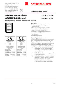 SCHOMBURG GmbH &amp; Co. KG Aquafinstrasse 2–8 D-32760 Detmold (Germany)