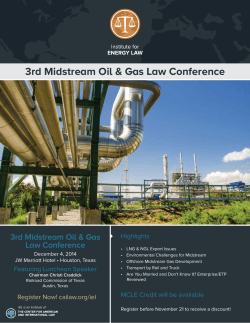 3rd Midstream Oil &amp; Gas Law Conference Law Conference Highlights