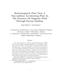 Hydromagnetic Flow Near A Non-uniform Accelerating Plate In Through Porous Medium