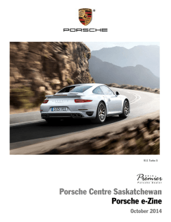 Porsche Centre Saskatchewan Porsche e-Zine October 2014 911 Turbo S