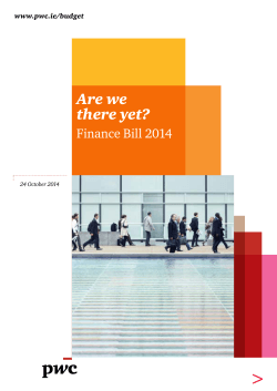 &gt; Are we there yet? Finance Bill 2014