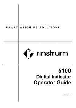 5100  Operator Guide Digital Indicator