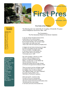 First Pres First Presbyterian Church November, 2014