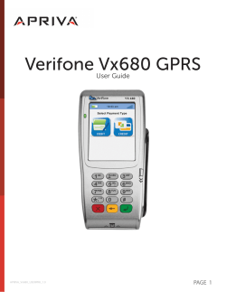 Verifone Vx680 GPRS  User Guide PAGE  1