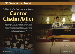 Cantor Chaim Adler 50 Years at the Amud!