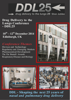 Drug  Delivery to  the Lungs Conference - DDL25