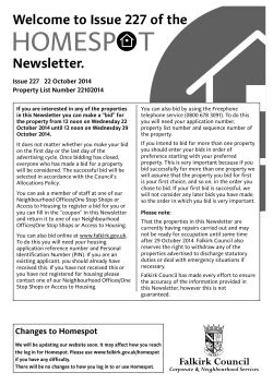 Welcome to Issue 227 of the Newsletter. Property List Number 22102014