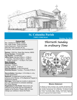 St. Columba Parish  Thirtieth Sunday in ordinary Time