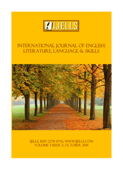 INTERNATIONAL JOURNAL OF ENGLISH: LITERATURE, LANGUAGE &amp; SKILLS