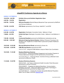 mhpa2014 Conference Agenda-at-a-Glance
