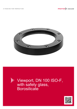Viewport, DN 100 ISO-F, with safety glass, Borosilicate