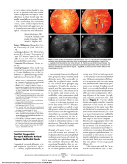 keratoconjunctivitis should be sus- pected in patients who have ocular