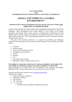 „SMALL COUNTRIES IN A GLOBAL ENVIRONMENT“