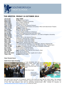 THE GRIFFIN  FRIDAY 24 OCTOBER 2014