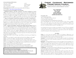 Christ  Covenant  Reformed Presbyterian Church