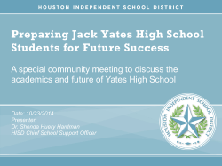 Preparing Jack Yates High School Students for Future Success