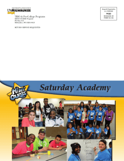 Saturday Academy TRIO &amp; Pre-College Programs PAID MINI-COURSE Program