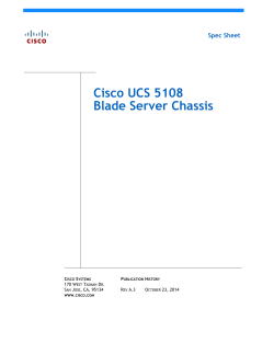 Cisco UCS 5108 Blade Server Chassis Spec Sheet C