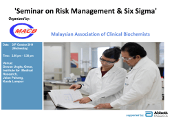 'Seminar on Risk Management &amp; Six Sigma'  Organized by: