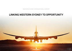 LINKING WESTERN SYDNEY TO OPPORTUNITY  WESTERN SYDNEY INTERNATIONAL AIRPORT