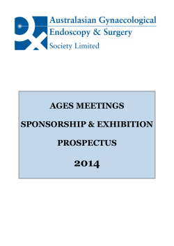 2014  AGES MEETINGS SPONSORSHIP &amp; EXHIBITION