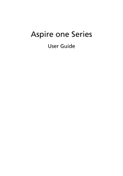 Aspire one Series User Guide