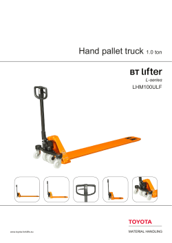 Hand pallet truck 1.0 ton LHM100ULF L-series