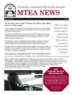 MTEA NEWS “Most teens (83%) reported that their