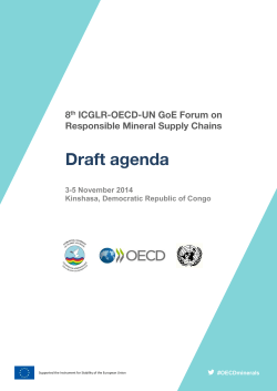 3-5 November 2014 Kinshasa, Democratic Republic of Congo #OECDminerals