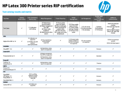 HP Latex 300 Printer series RIP certification