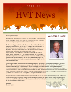 HVT News Welcome Back!